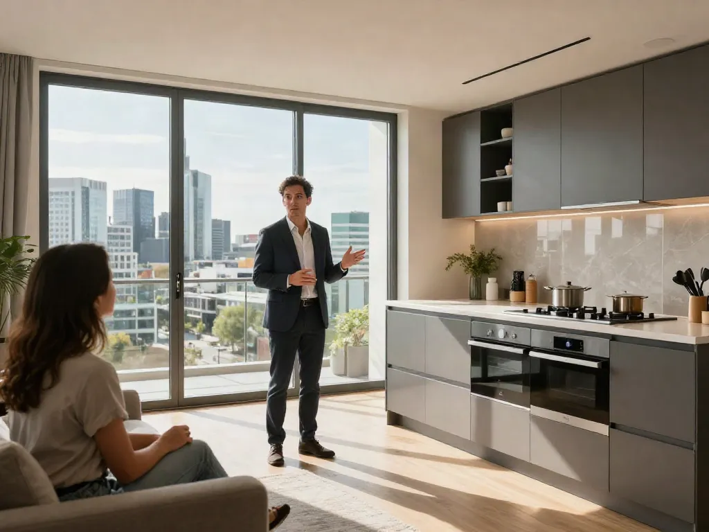 Bester Immobilienmakler Frankfurt präsentiert eine luxuriöse Wohnung mit modernen Innenausstattungen und urbanem Ausblick.