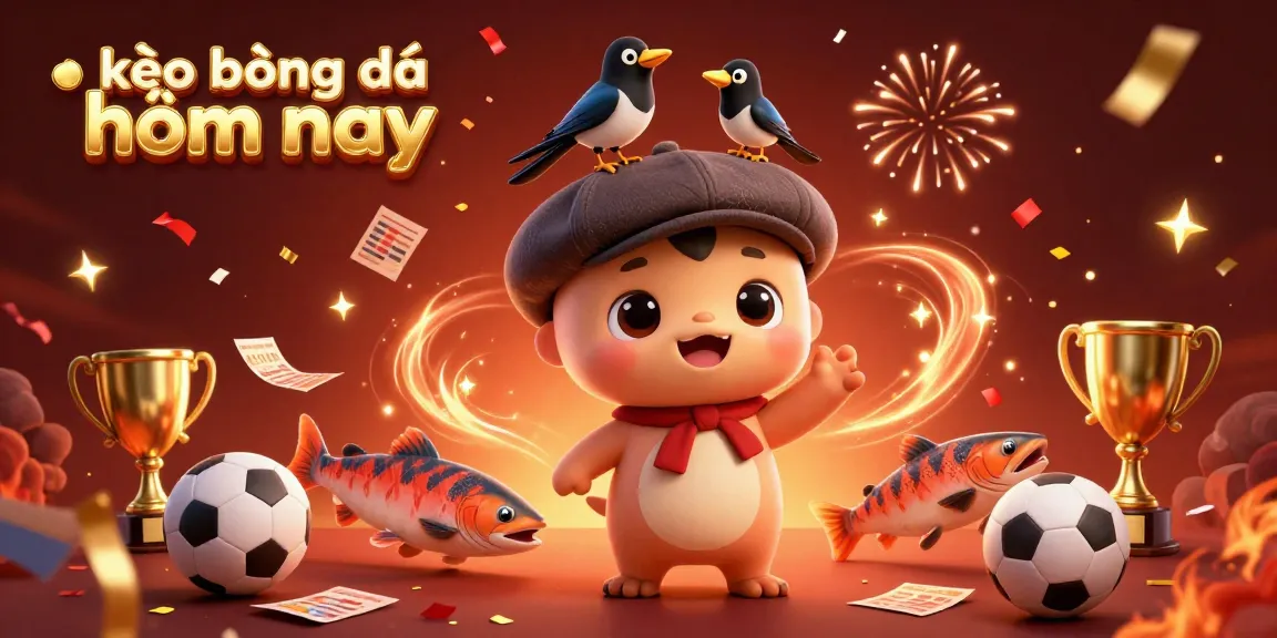 Bet on kèo bóng đá hôm nay with vibrant 3D illustration featuring playful Nessie and betting elements.