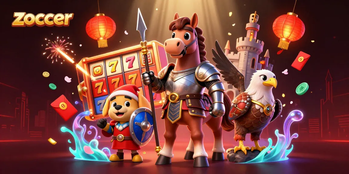 Zoccer captures excitement with vibrant slot reels, medieval elements, and dynamic gameplay visuals.