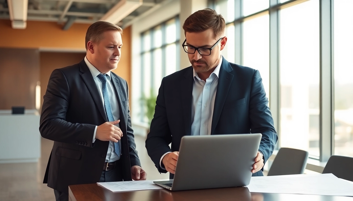 Headhunter Ingenieure beraten Ingenieure in einem modernen Büro.
