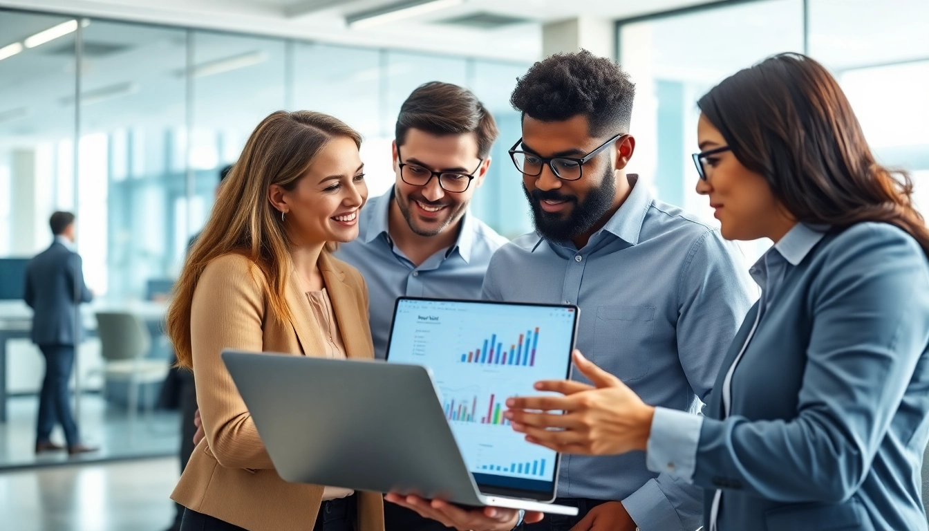 User CAL für Windows Server 2025 kaufen zeigt IT-Profis bei der Analyse von Daten in einem modernen Büro.