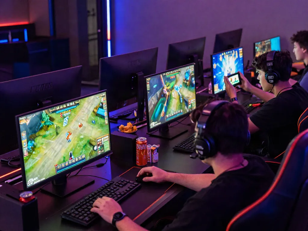 Exciting TA88 online gaming scene with players engaged and celebrating wins.