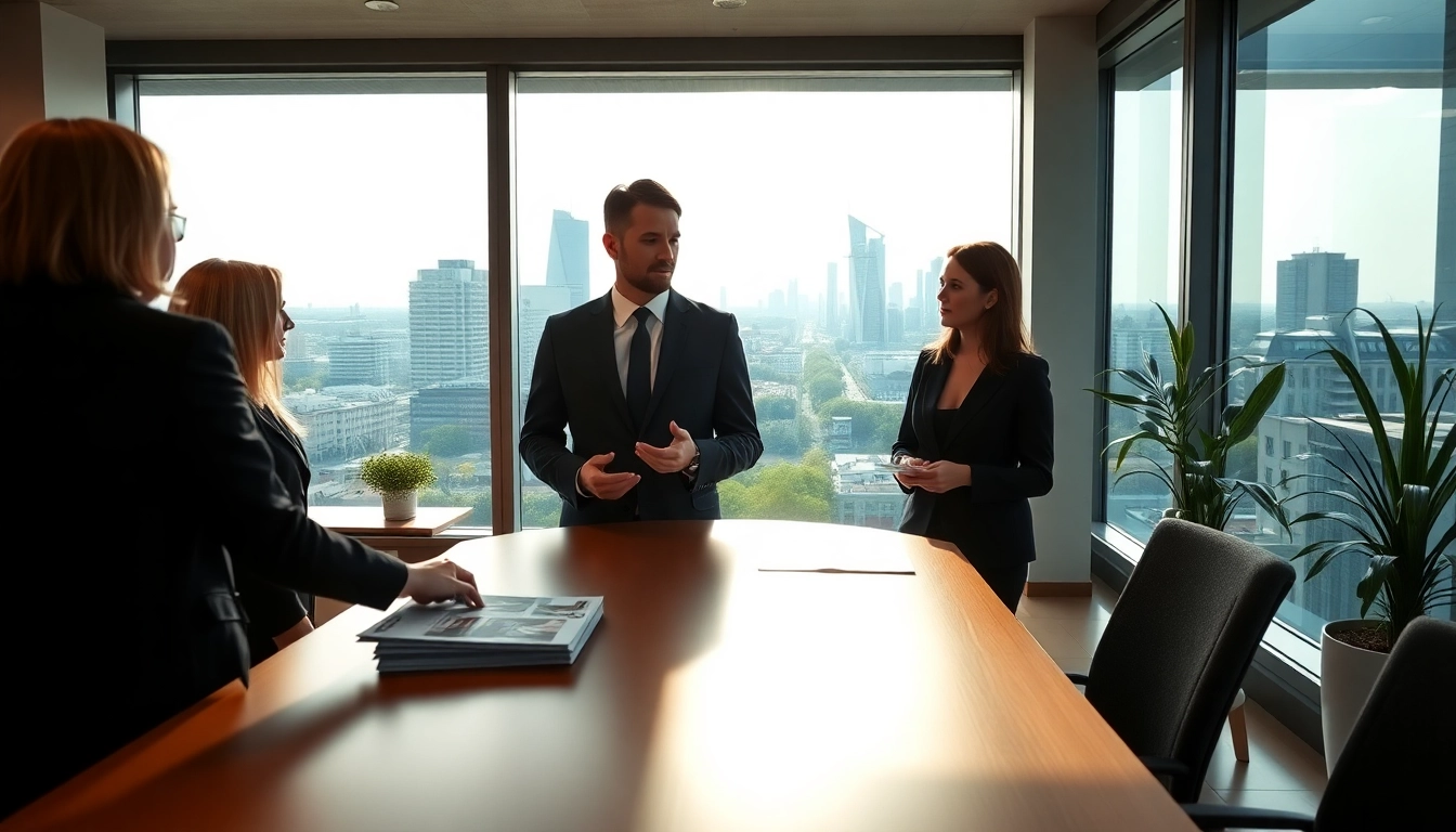 Immobilienmakler Frankfurt Dornbusch berät Kunden in einem modernen Büro.