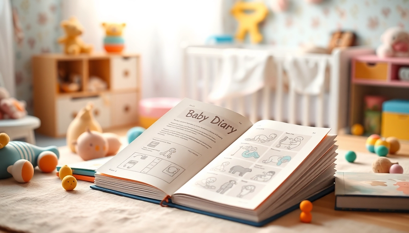 Gestalten Sie Ihr Baby Tagebuch mit liebevollen Erinnerungen in einem gemütlichen Kinderzimmer.