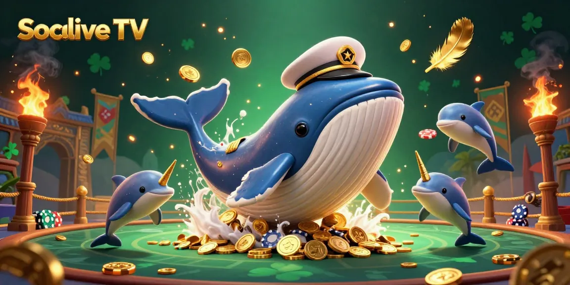 Experience thrilling gambling action with Socolive TV in this vibrant 3D illustration!
