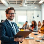 Hochqualifizierte Headhunter Schweiz in einer modernen Büroumgebung mit Kandidaten.